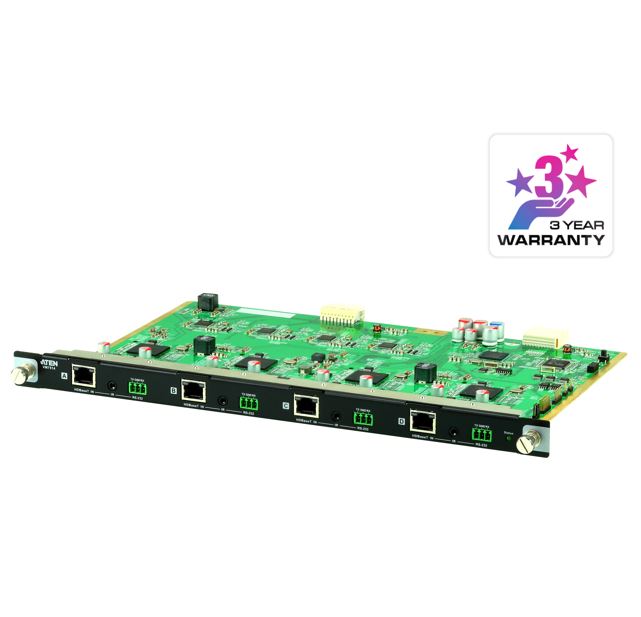 Aten VM7514  4 Port HDBaseT Input Board for VM1600A/VM3200, HDBaseT Connectivity, Bi-directional RS-232 channel, Bi-directional IR channel Aten VM7514  4 Port HDBaseT Input Board for VM1600A/VM3200, HDBaseT Connectivity, Bi-directional RS-232 channel, Bi-directional IR channel